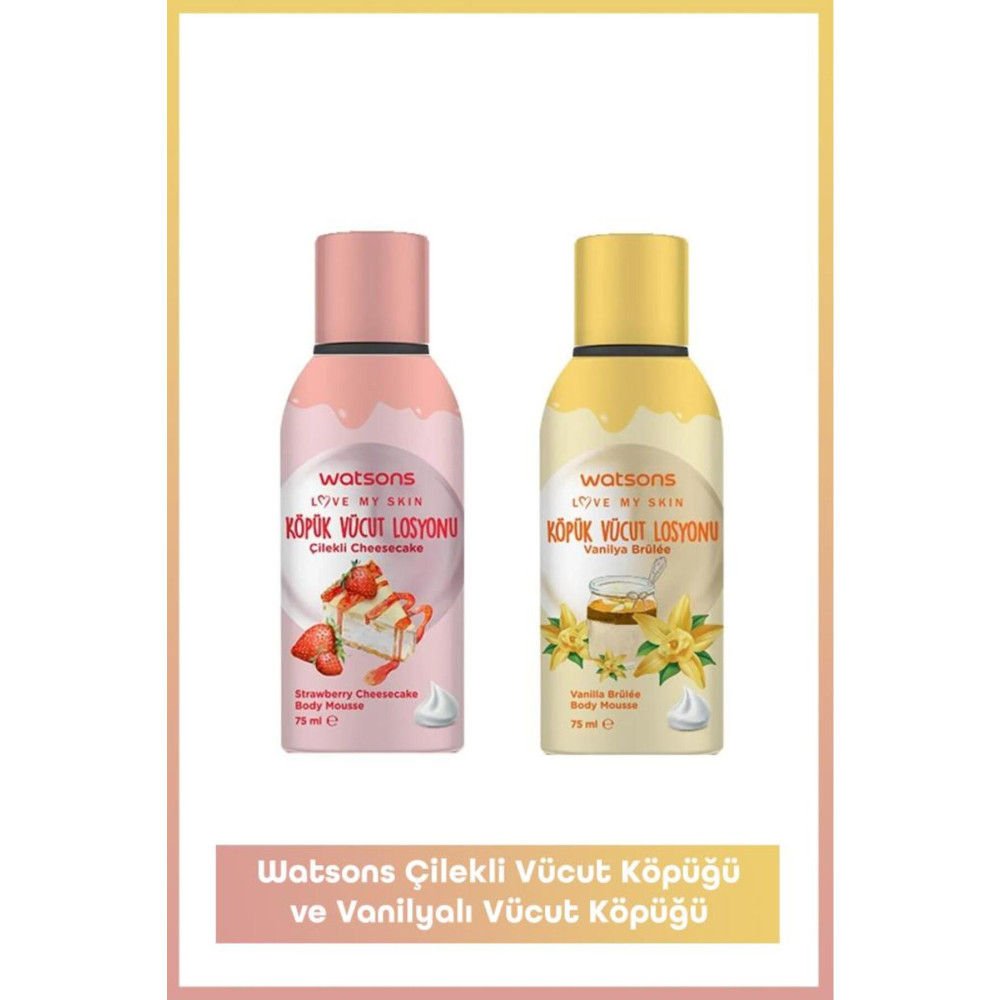 Watsons Çilekli Vücut Köpüğü ve Vanilyalı Vücut Köpüğü Vücut Losyonu ve Nemlendiricileri Fiyatı