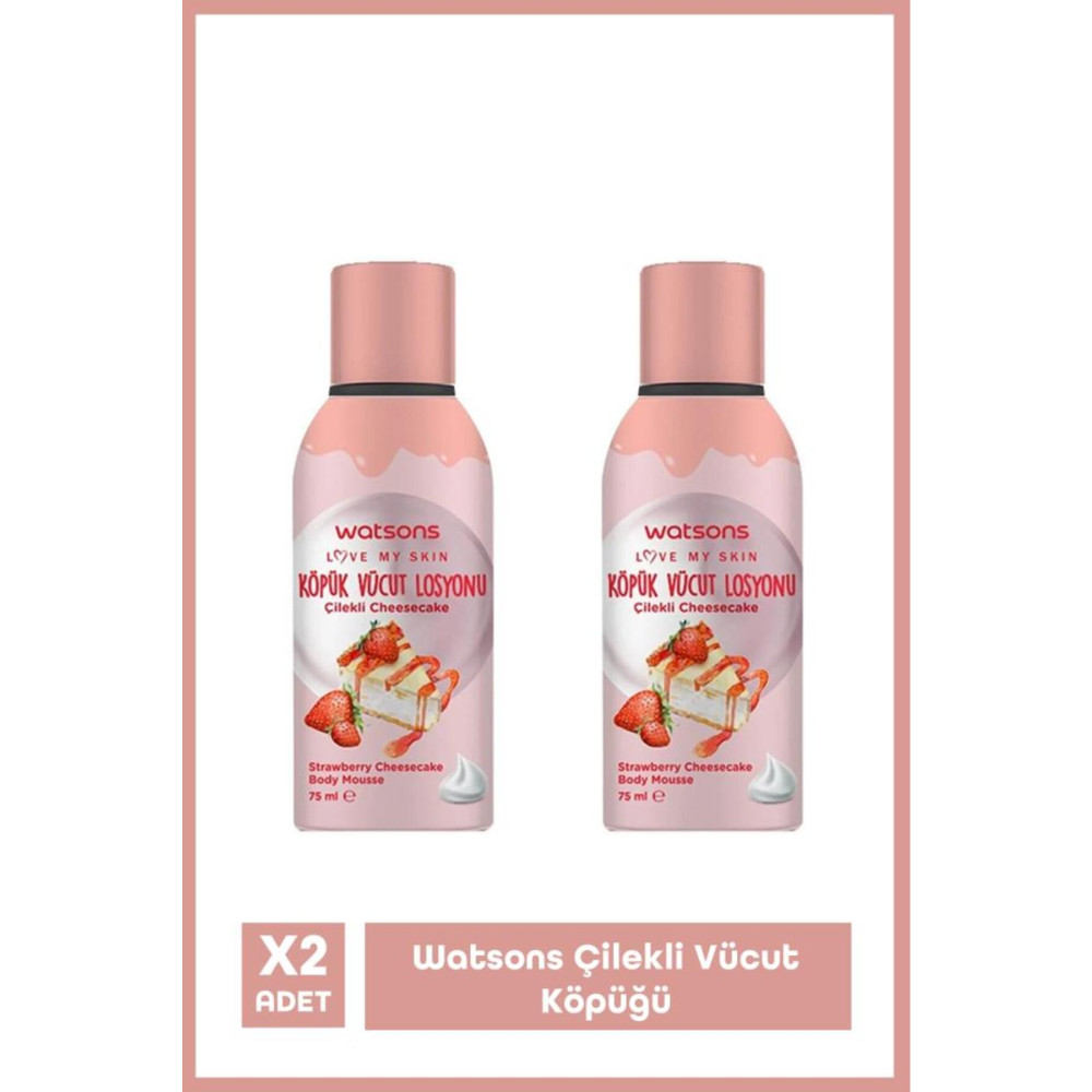 Watsons Çilekli Vücut Köpüğü x2 Adet Vücut Losyonu ve Nemlendiricileri Fiyatı