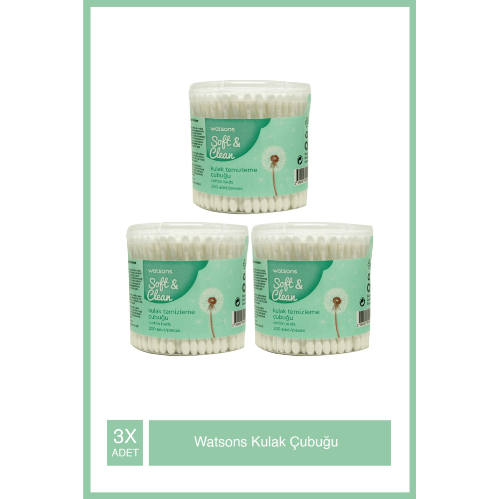 Watsons Cotton Buds 200pcs X3 Adet Sağlık Fiyatı