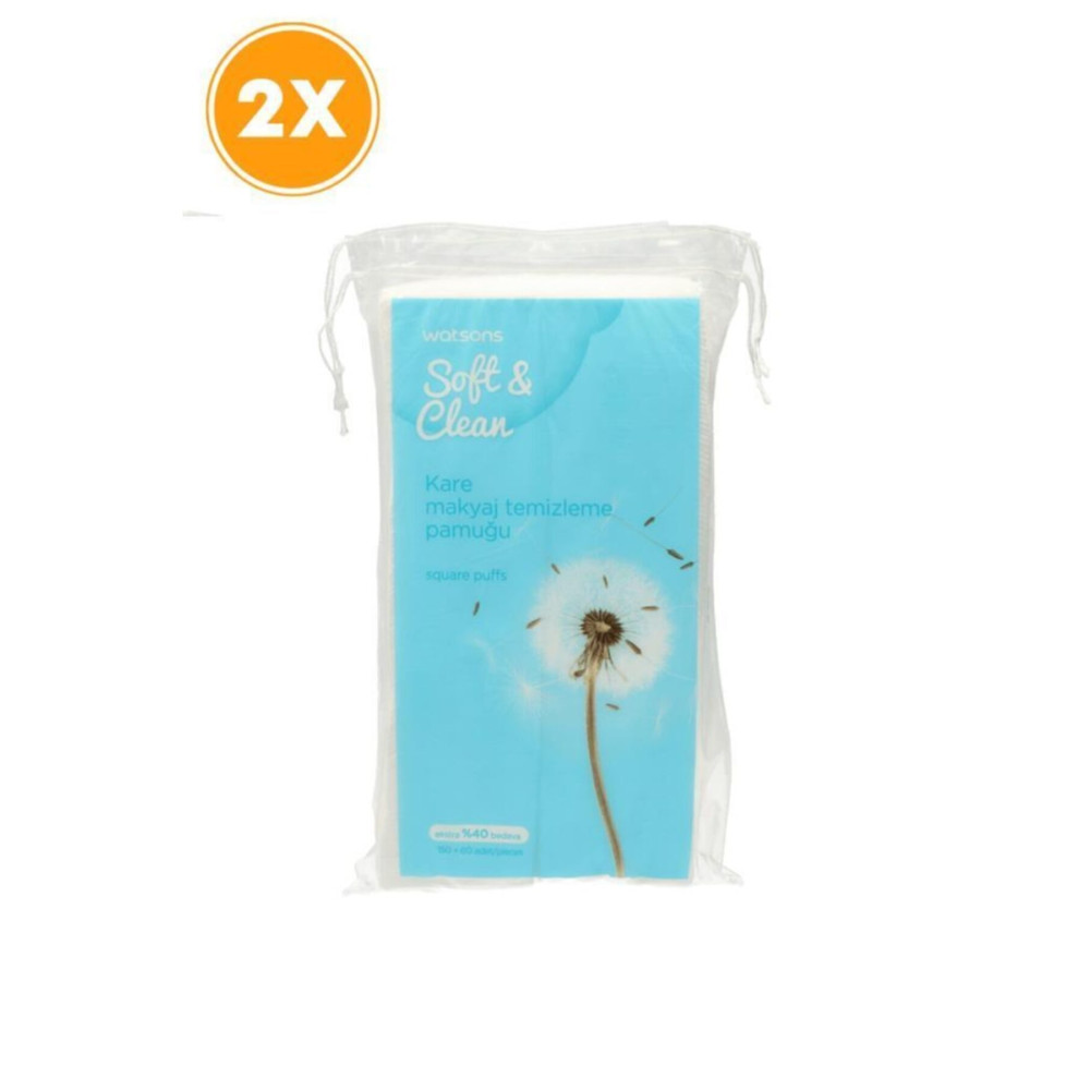Watsons Kare Makyaj Temizleme Pamuğu 150+60 Adet X2 Adet Pamuklar Fiyatı