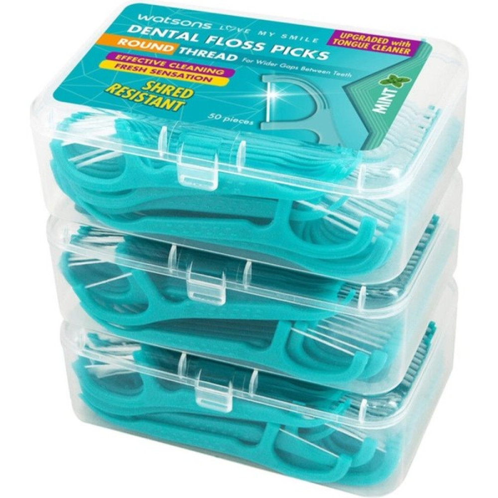 Watsons Round Thread Dental Floss Picks Mint 50 Adet Seti Oto Boyaları Fiyatı