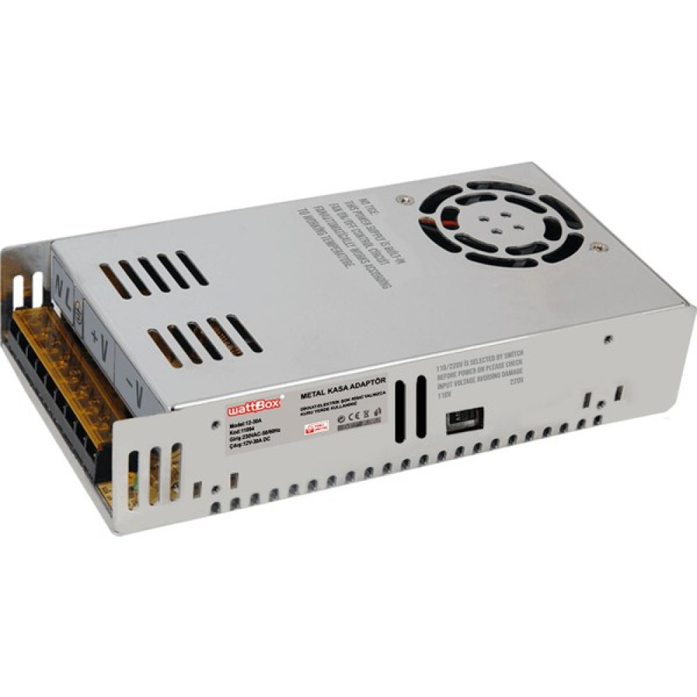 WattBox Adaptör 12V 30A Metal Kasa Fanlı Wattbox - Yok Elektrikli El Aletleri Fiyatı