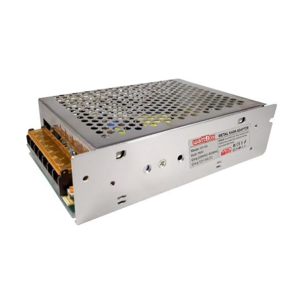 WattBox Adaptör Trafo 12V 10A Metal Kasa Wattbox Elektrikli El Aletleri Fiyatı
