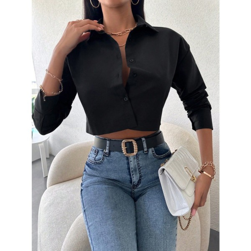 Wav Fashion Crop Gömlek Kadın Gömlek Fiyatı