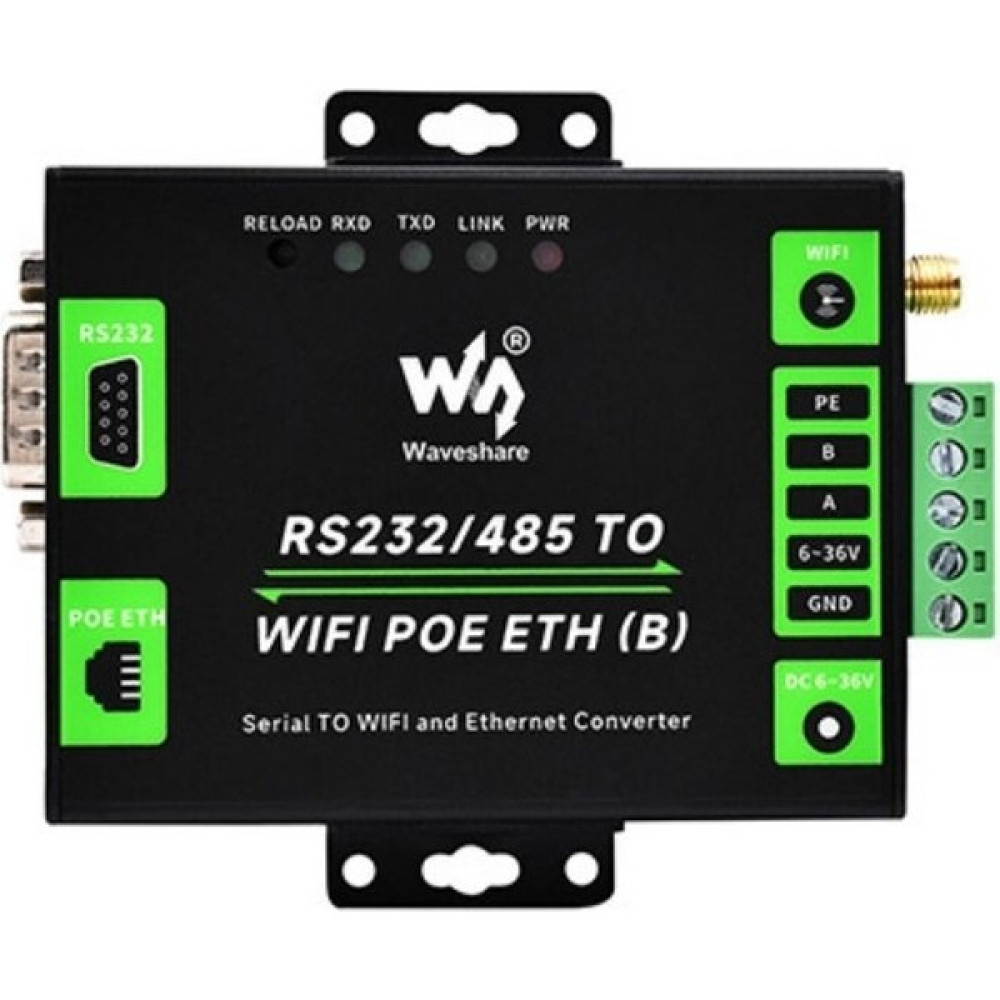 WaveShare Endüstriyel RS232RS485TEN Wifi ve Ethernete Dönüştürücü Modül - Poe Ethernet Port Oto Boyaları Fiyatı