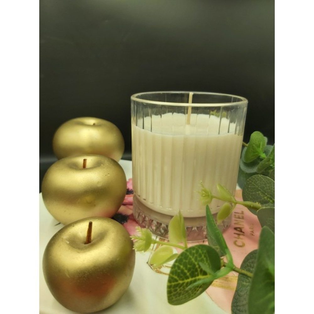 Wax Deco "doğa" Beyaz Dekoratif Büyük Akrilik Bardak Vegan Soya Mumu - 1 Adet Dekoratif Mum Fiyatı