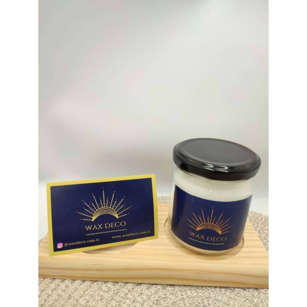 Wax Deco Kokulu Vegan Soya Mum 210 cc Şeffaf Kavanoz - Renkli - 1 Adet Dekoratif Mum Fiyatı