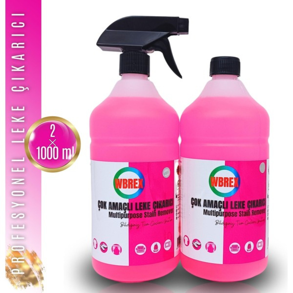 Wbrex Çok Amaçlı Leke Çıkarıcı-Yağ Sökücü Sprey 1000 Ml*2 - 1 lt Çamaşır Yıkama Fiyatı