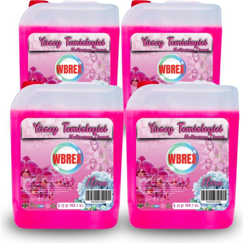 Wbrex Kıvamlı Yüzey Temizleyici Flora Karışık Çiçek 5 lt * 4 Adet - 20 lt Parlatıcı ve Temizleyiciler Fiyatı