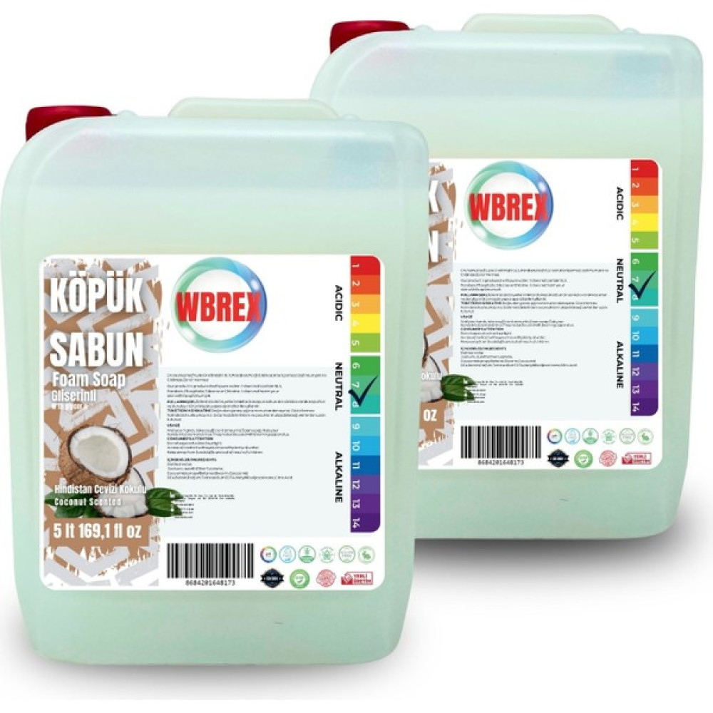 Wbrex Premium Gliserinli Köpük Sabun 5 lt x 2 Adet  Cocovanil - 10 lt Oto Boyaları Fiyatı