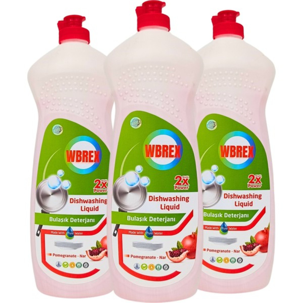 Wbrex Sıvı Bulaşık Deterjanı Nar Kokulu  650 mL * 3 - 1,9 lt Oto Boyaları Fiyatı