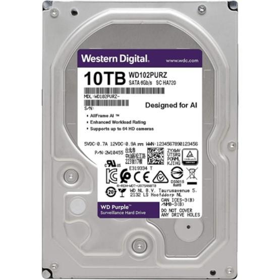 WD 10TB Purple WD102PURZ 7200 RPM 256MB Cache SATA 6.0Gb-S 3.5 Harddisk Taşınabilir Hard Diskler Fiyatı