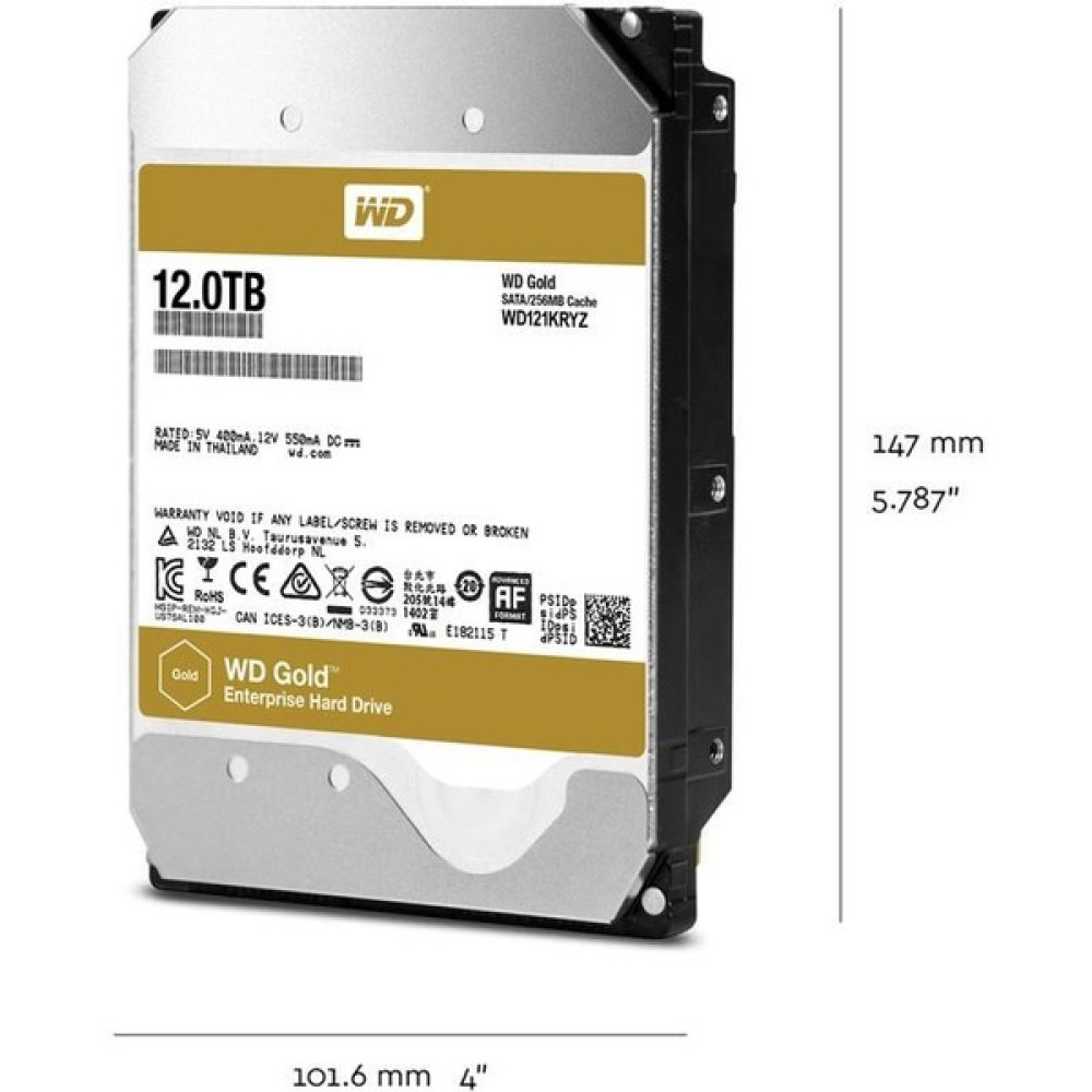 Wd 12TB 3.5" 7200RPM 256MB Sata3 Gold Enterprise Dahili Harddisk Sabit Diskler Fiyatı