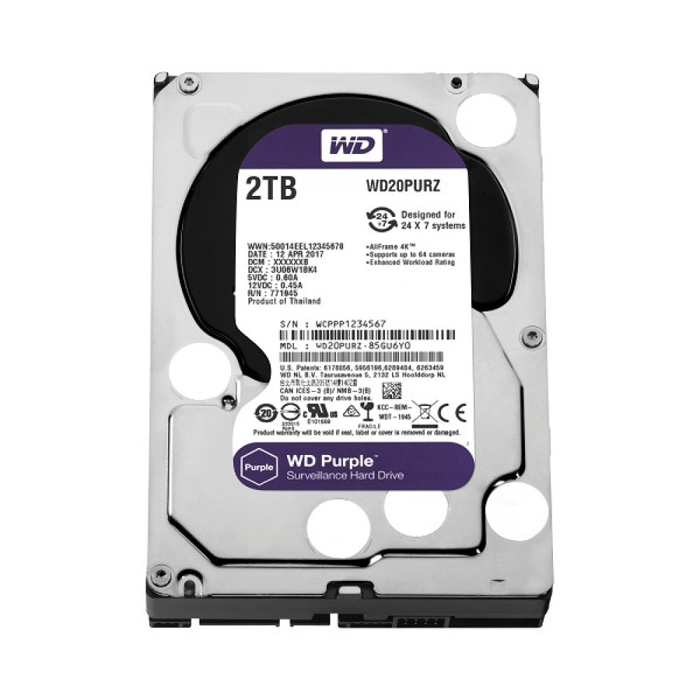 WD 2tb Wd Purple Sata 6gb/s 64MB Dv 7X24 WD20PURZ Sabit Diskler Fiyatı
