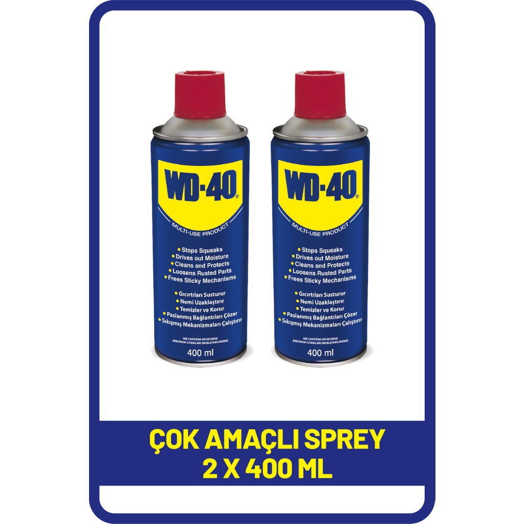 WD-40 Çok Amaçlı Pas Sökücü 400 ml x 2 Adet Temizlik ve Koruma İçin Etkili Diğer Fiyatı