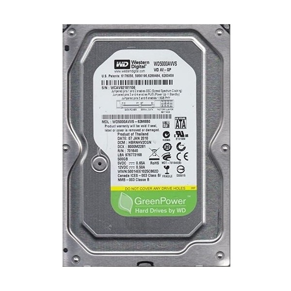 WD 500GB 7200RPM 32MB 3.5 Sabit Disk (WD5000AVVS-63 M8B0) Sabit Diskler Fiyatı