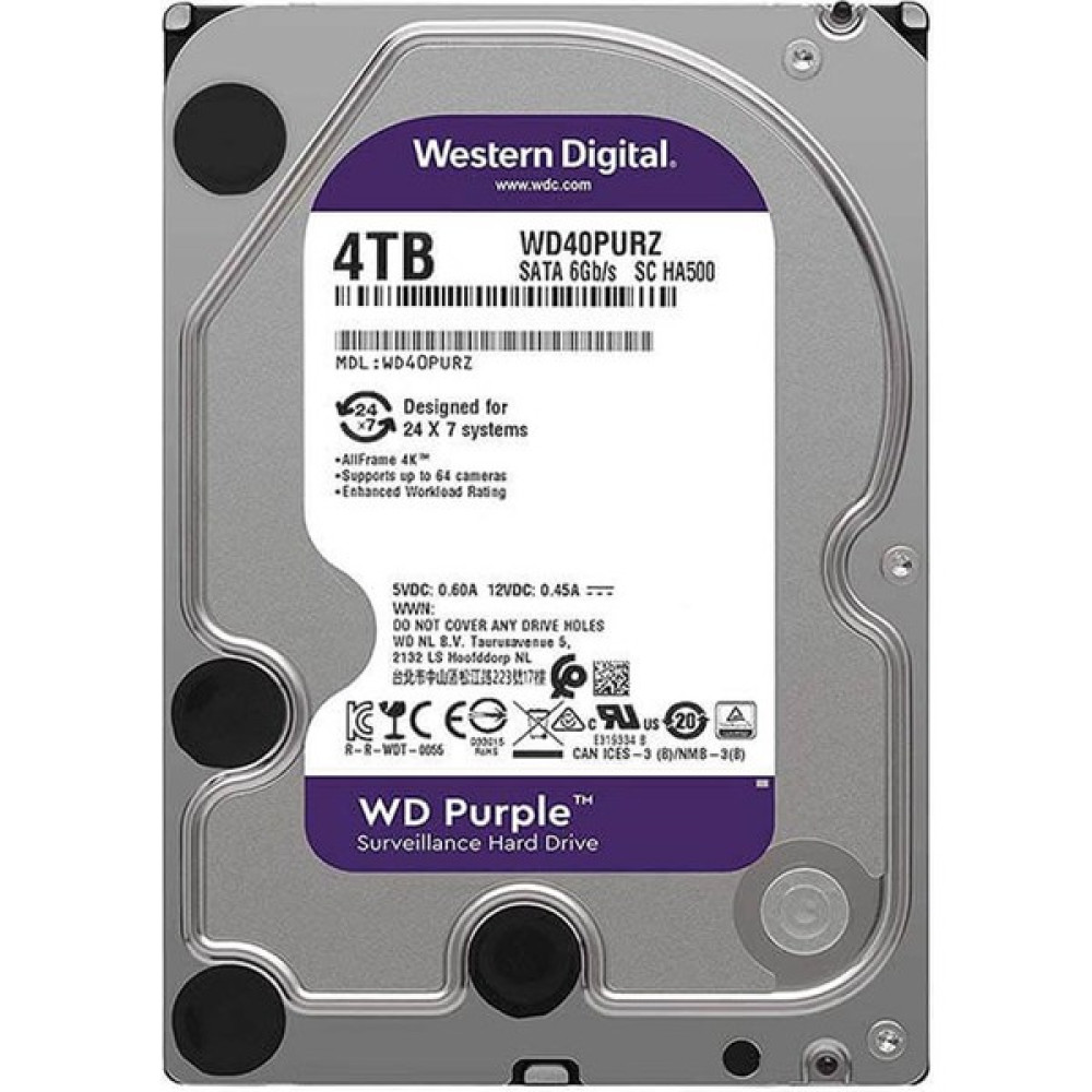 WD Western Dıgıtal Purple WD40PURZ/WD42PURZ/WD43PURZ 4 Tb Sata 6gb/s 7/24 Güvenlik Harddısk Sabit Diskler Fiyatı