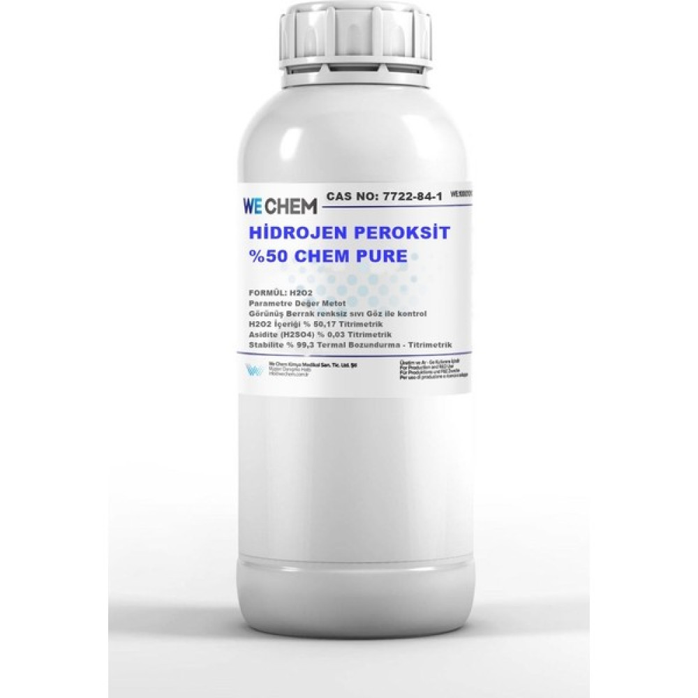 WE CHEM Hidrojen Peroksit|(%50)|1 Lt - 1 LT Nalburiye & Hırdavat Fiyatı
