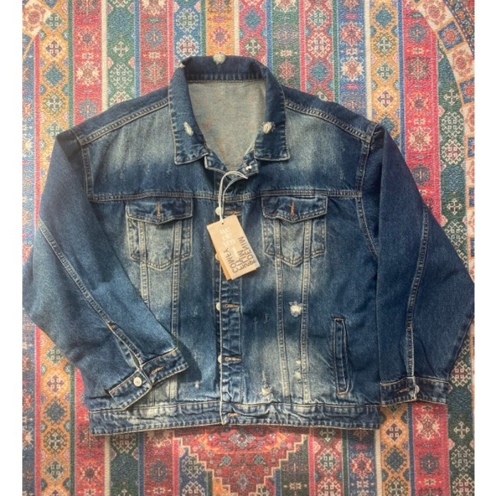 WE11 Erkek Lacivert Oversize Kesim Denim Ceket Erkek Ceket Fiyatı