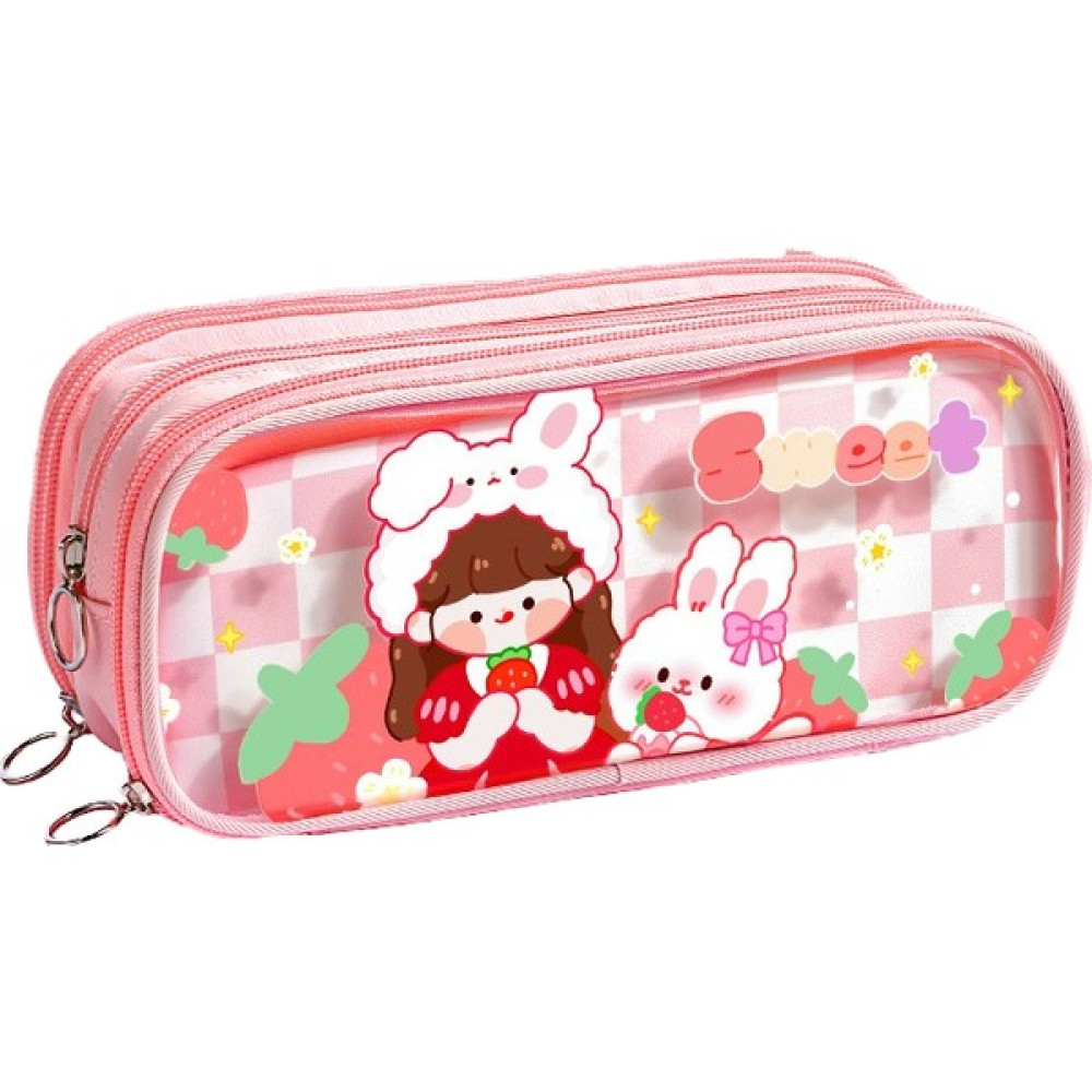 Wealthy Cow Yeni Girly Heart Büyük Kapasiteli Şeffaf Kalem Kutusu (Yurt Dışından) - Pembe - Kırtasiye - 22*10*7 cm Kalemlik (Kalem Kutusu) Fiyatı