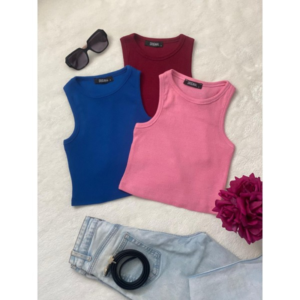 Wearflawless 3'lü Adet Kadın Halter Yaka Fitilli Askılı Sıfır Kol Crop Bluz Bluz Fiyatı
