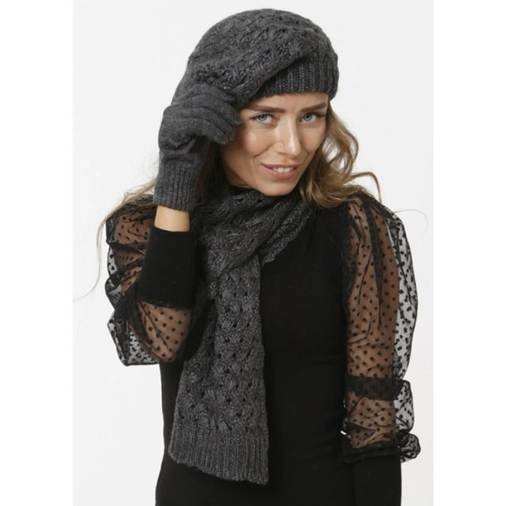 Wearflawless Kadın Kışlık Ressam 3'lü Set Atkı, Bere ve Eldiven Takımı Kadın Atkısı Fiyatı