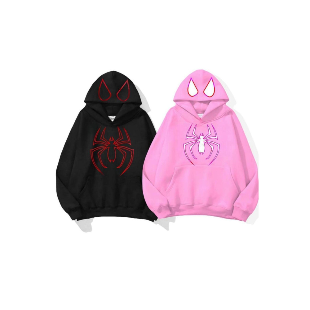 Weavox örümcek baskılı sevgili çift kombini Kapüşonlu Sweatshirt & Hodie XL Beden Bayan Sweatshirt Fiyatı
