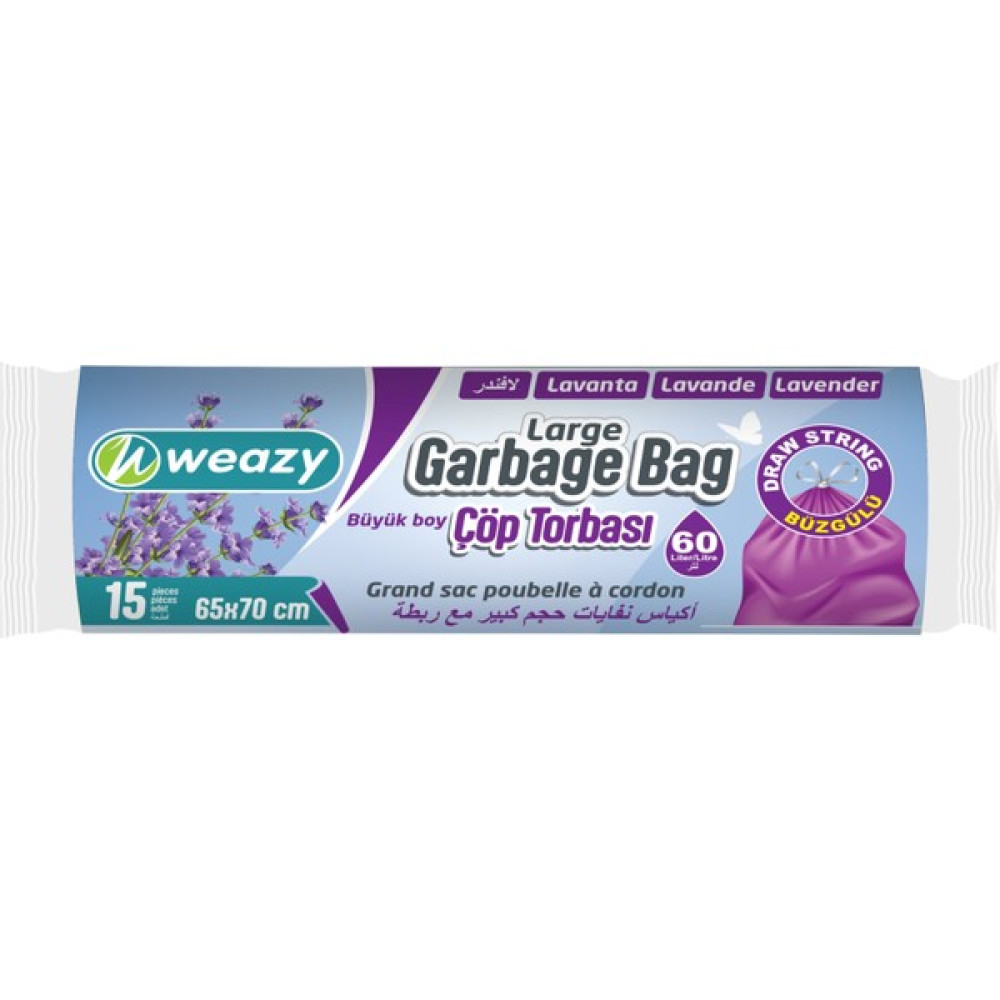 Weazy Büyük Boy Lavanta Kokulu Büzgülü Çöp Torbası 15LI Oto Boyaları Fiyatı