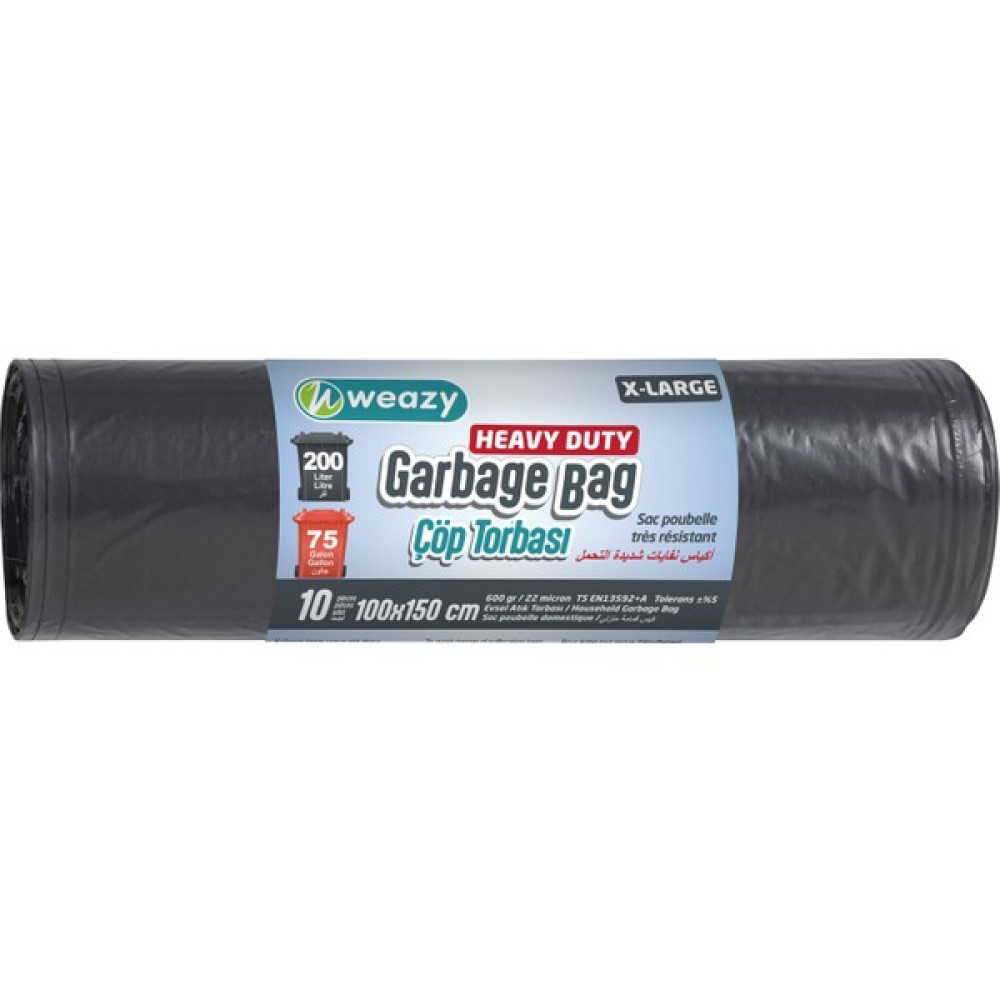 Weazy Large Heavy Duty 72X95 cm Çöp Torbası 10 Adet - 1 Oto Boyaları Fiyatı