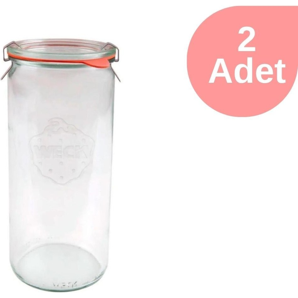 Weck 1040 ml Silindir Cam Kavanoz Seti 2 Adet Diğer Fiyatı