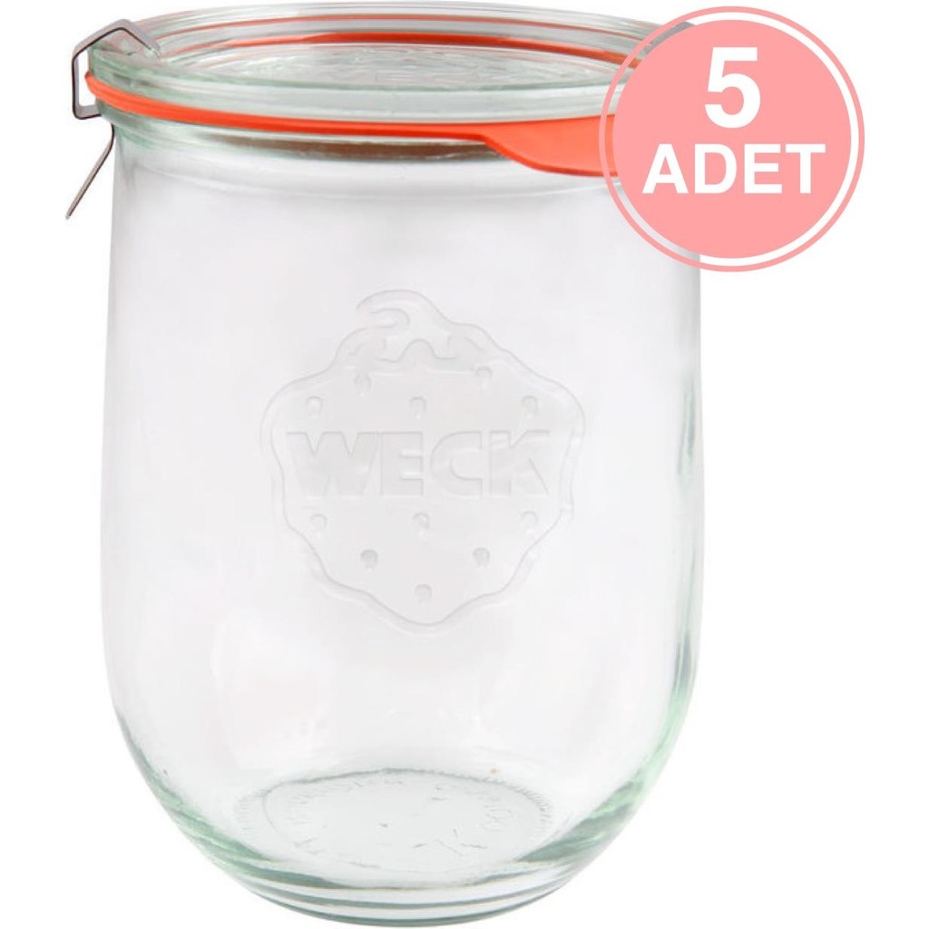 Weck 1062 ml Lale Cam Saklama Kavanozu 5 Adet Diğer Fiyatı
