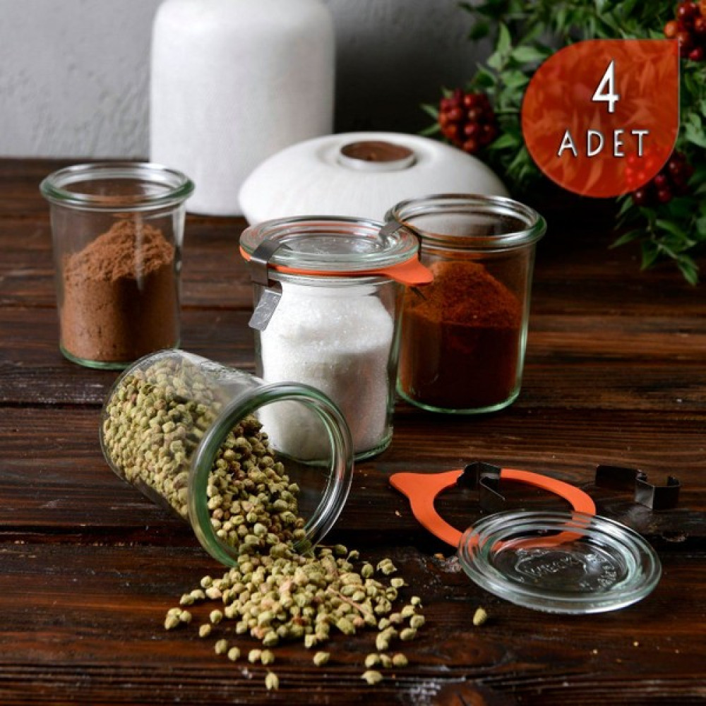 Weck 160 ml Cam Saklama Kavanoz Seti (4 Adet) Saklama Kapları Fiyatı