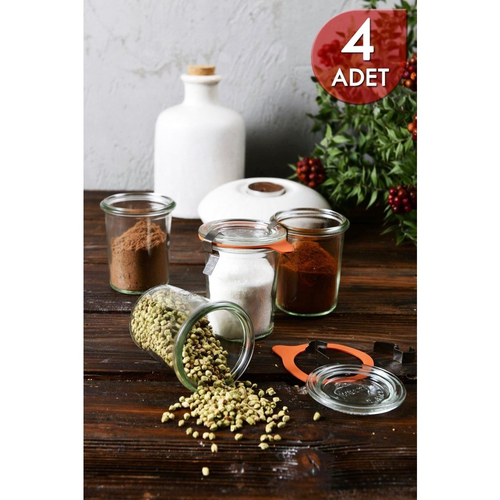 Weck 160 ml Cam Saklama Kavanoz Seti (4 Adet) Diğer Fiyatı