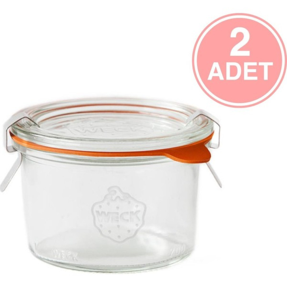 Weck 200 ml. Cam Saklama Kavanozu 2 Adet - Şeffaf - 200 ml Saklama Kapları Fiyatı