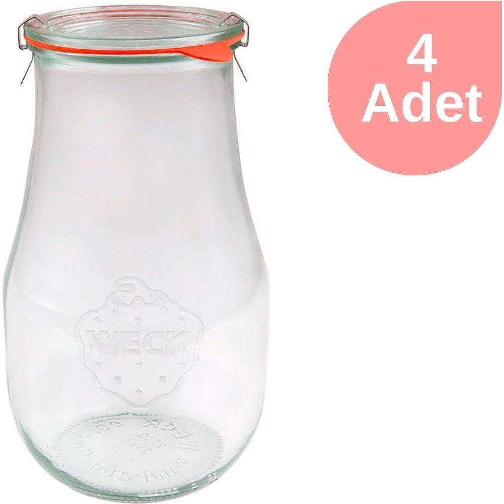 Weck 2700 ml Lale Cam Kavanoz Seti 4 Adet Diğer Fiyatı