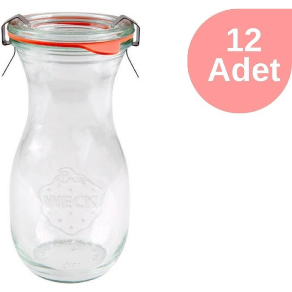 Weck 290 ml Cam Juice Kavanoz Seti(12 Adet Saklama Kapları Fiyatı