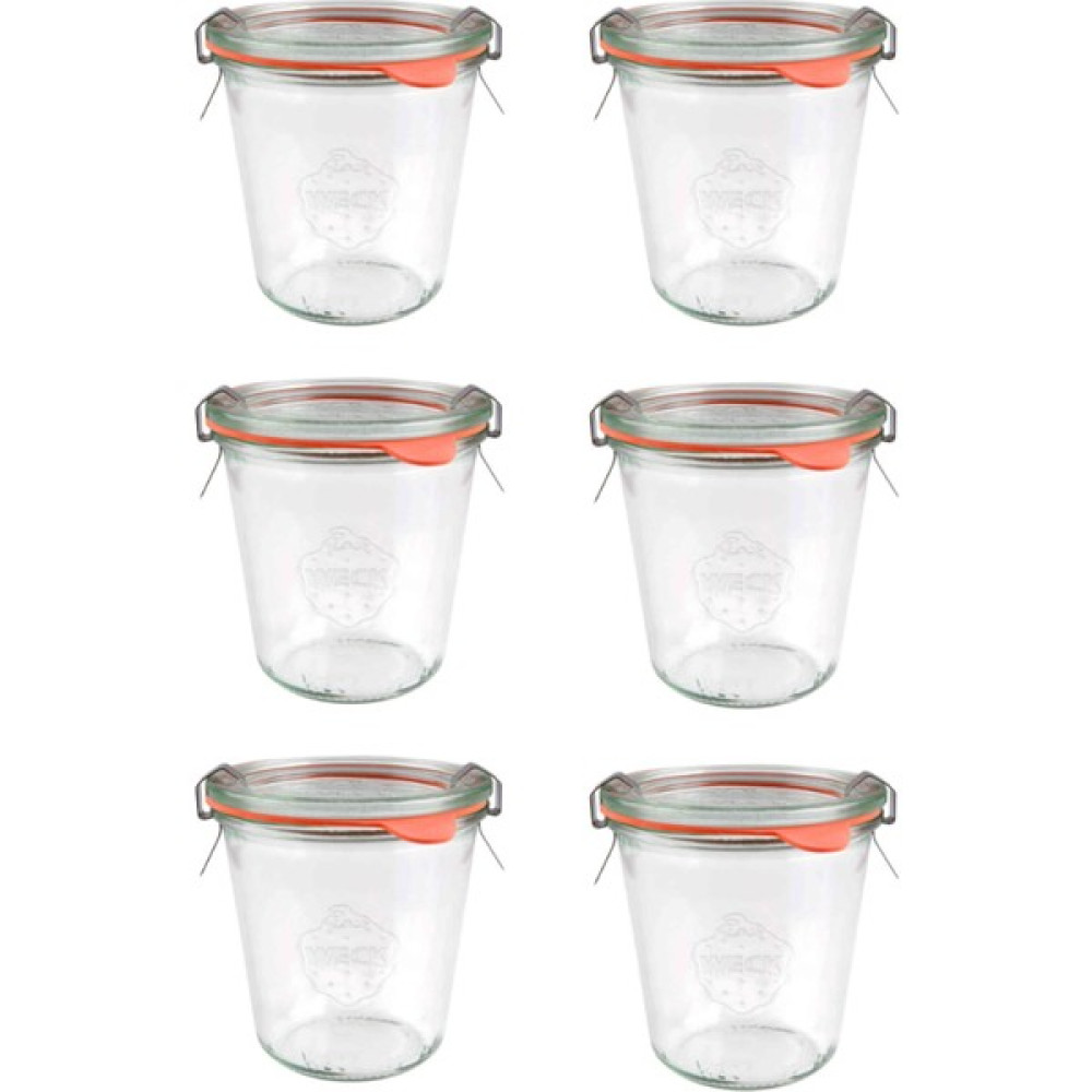 Weck Kavanoz Cam Saklama Kabı 290 ml Bardak Tip (6'lı Paket) - Yeşil - Şeffaf Saklama Kapları Fiyatı