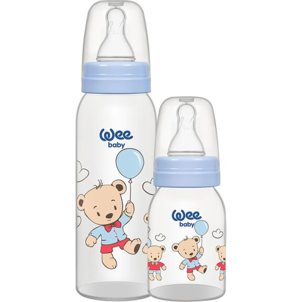 Wee Baby 125+250 2'li Pp Biberon Set Balonlu Ayıcık Mavi Biberon Fiyatı