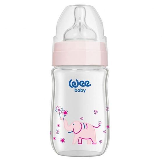 Wee Baby 140 Klasik 0-6 Ay Geniş Ağızlı Isıya Dayanıklı 180 ml Cam Biberon