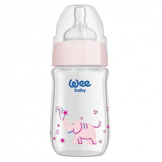 Wee Baby 140 Klasik 0-6 Ay Geniş Ağızlı Isıya Dayanıklı 180 ml Cam Biberon