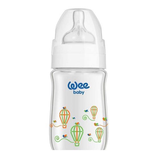 Wee Baby 140 Klasik 0-6 Ay Geniş Ağızlı Isıya Dayanıklı 180 ml Cam Biberon