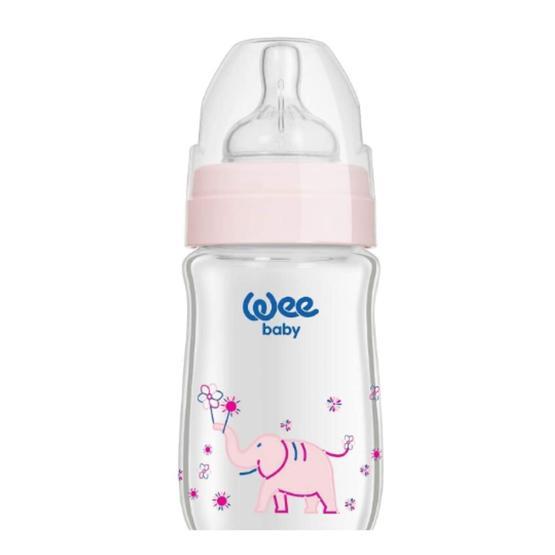 Wee Baby 140 Klasik 0-6 Ay Geniş Ağızlı Isıya Dayanıklı 180 ml Cam Biberon