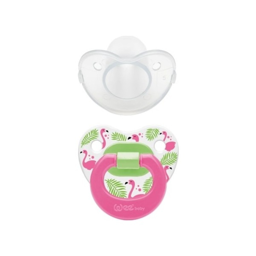 Wee Baby 375 Damaklı Silikon Emzik Pembe 6-18 Ay - Renkli - 6 - 18 Ay Emzik Fiyatı