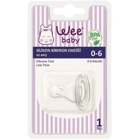 Wee Baby 866 Silikon Az Akış 0-6 Ay Biberon Emziği