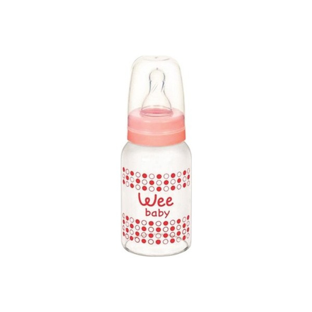Wee Baby Baby Isıya Dayanıklı Cam Biberon 120 ml - Pembe Biberon Fiyatı