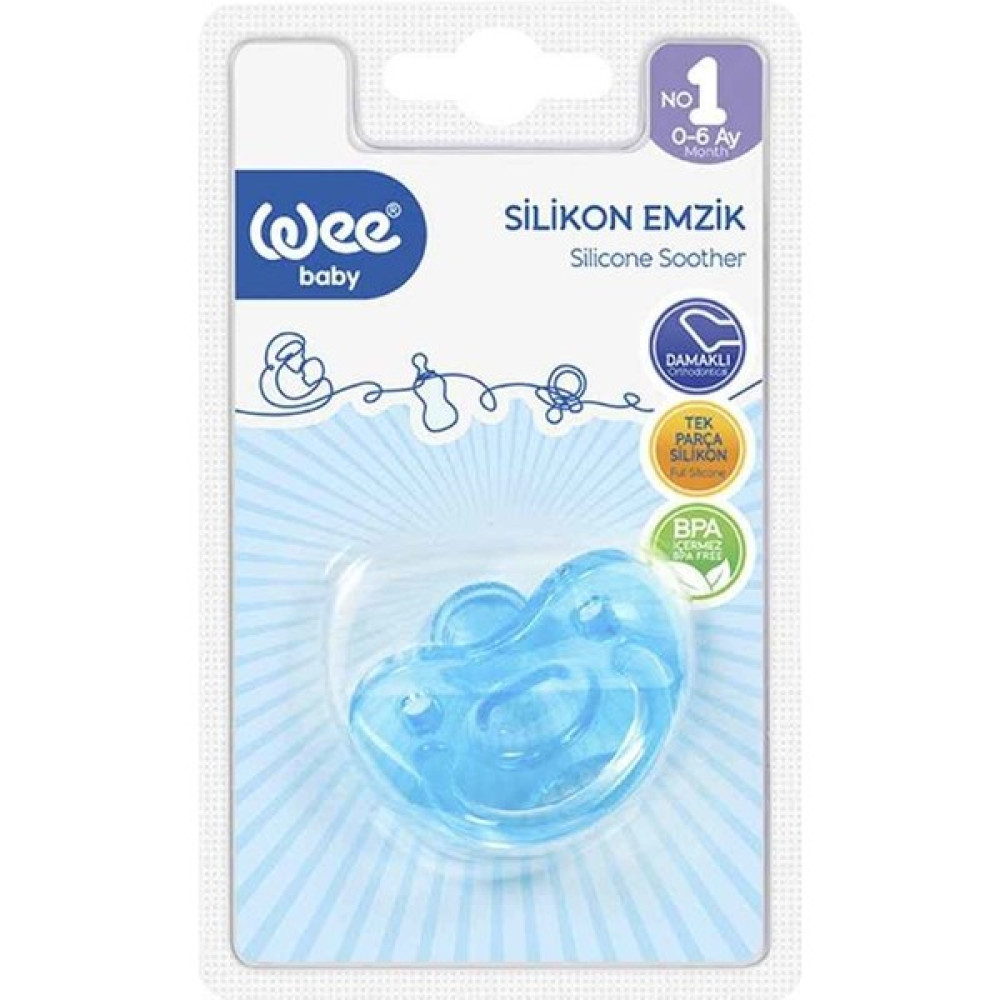 Wee Baby Full Silikon Emzik - MAVİ Emzik Fiyatı