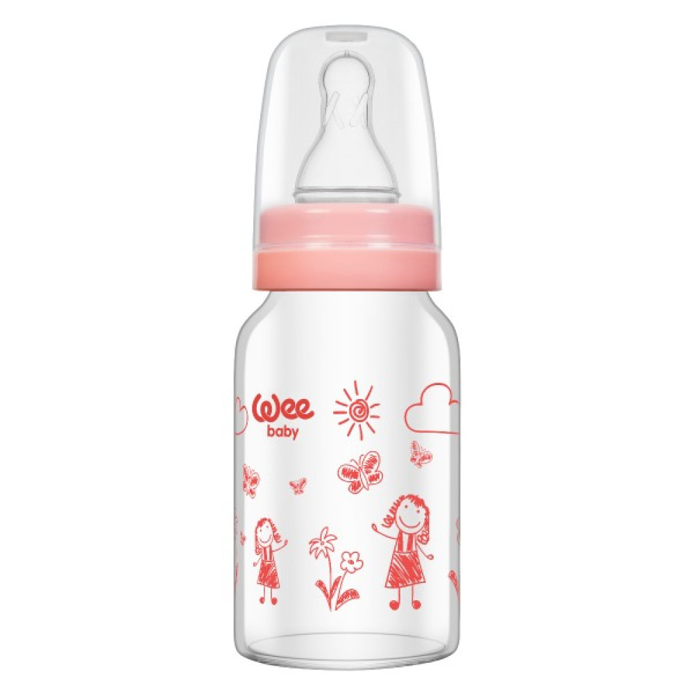 Wee Baby Klasik Isıya Dayanıklı Cam Biberon - Desenli - 120 ml Biberon Fiyatı