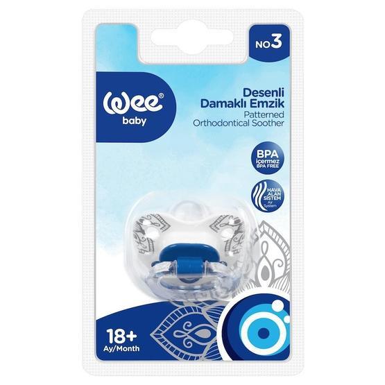 Wee Baby Klasik Nazar Boncuğu Desenli No:2 Damaklı Emzik