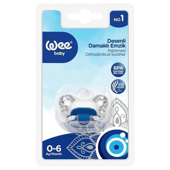 Wee Baby Klasik Nazar Boncuğu Desenli No:2 Damaklı Emzik