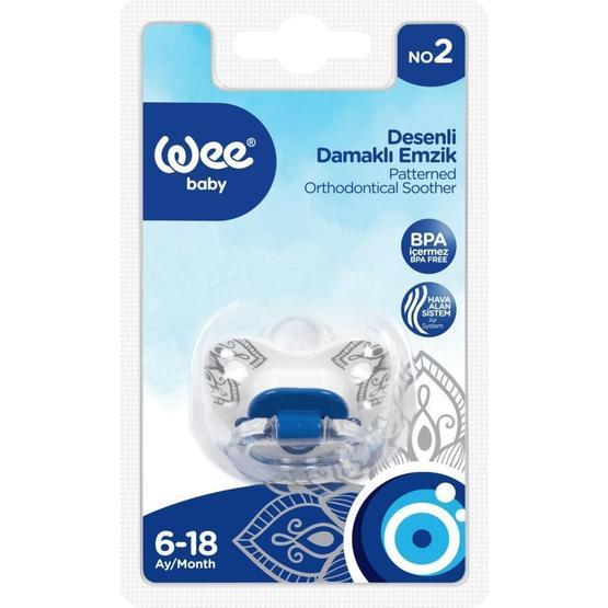 Wee Baby Klasik Nazar Boncuğu Desenli No:2 Damaklı Emzik